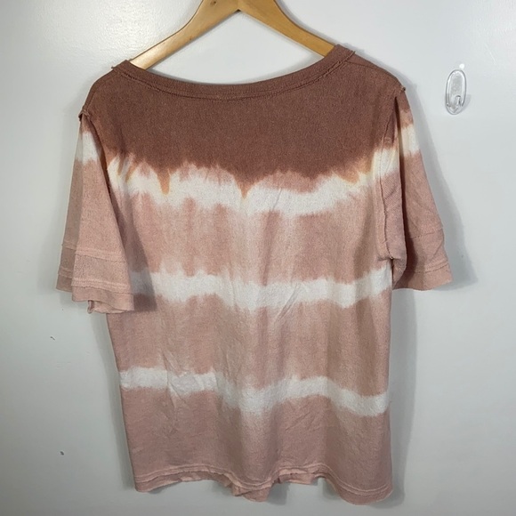 V neck tie dye POL top - Picture 2 of 5